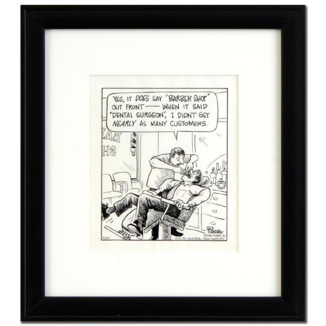 Bizarro - "Barber Shop" is a Framed Original Pen & Ink (1 of 2)