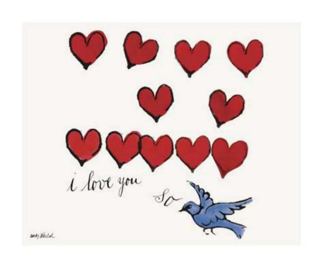 Andy Warhol "I Love You So, c. 1958" Offset Lithograph (1 of 1)