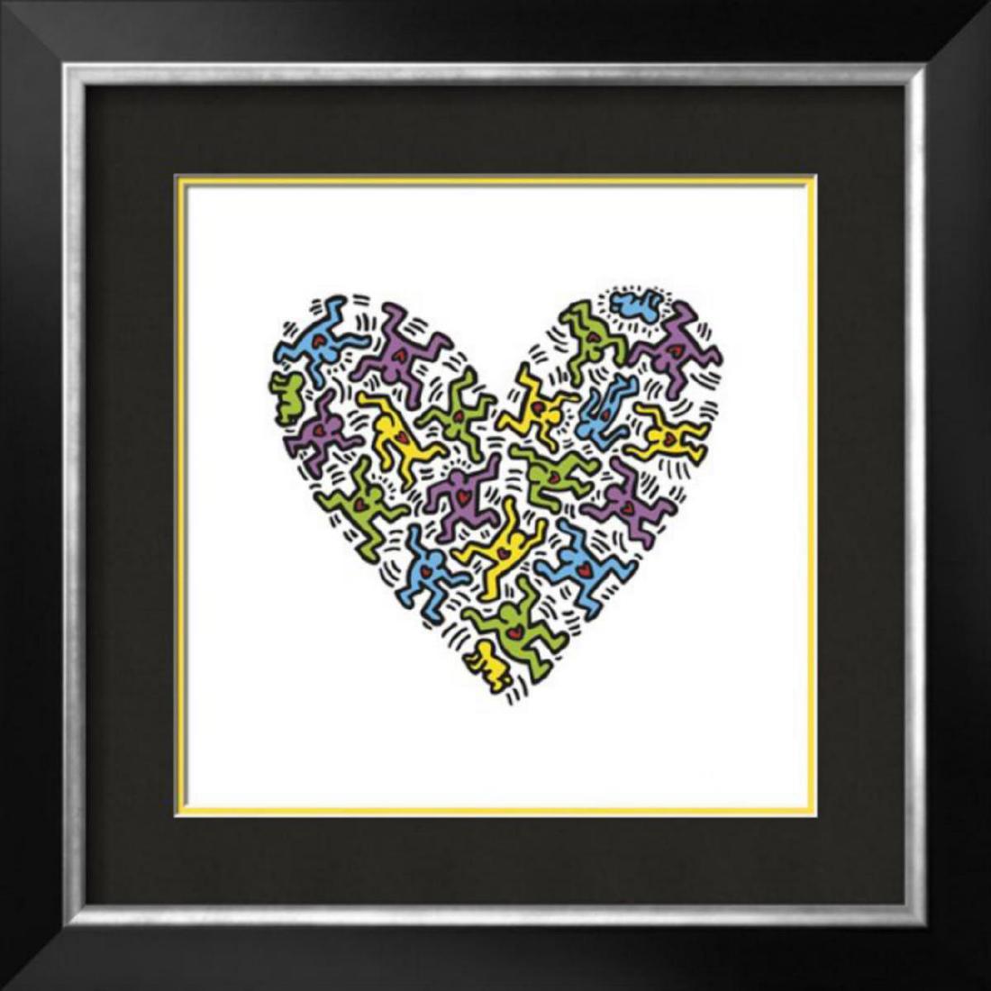 Keith Haring "Untitled, 1985 (heart)" Custom Framed (1 of 1)