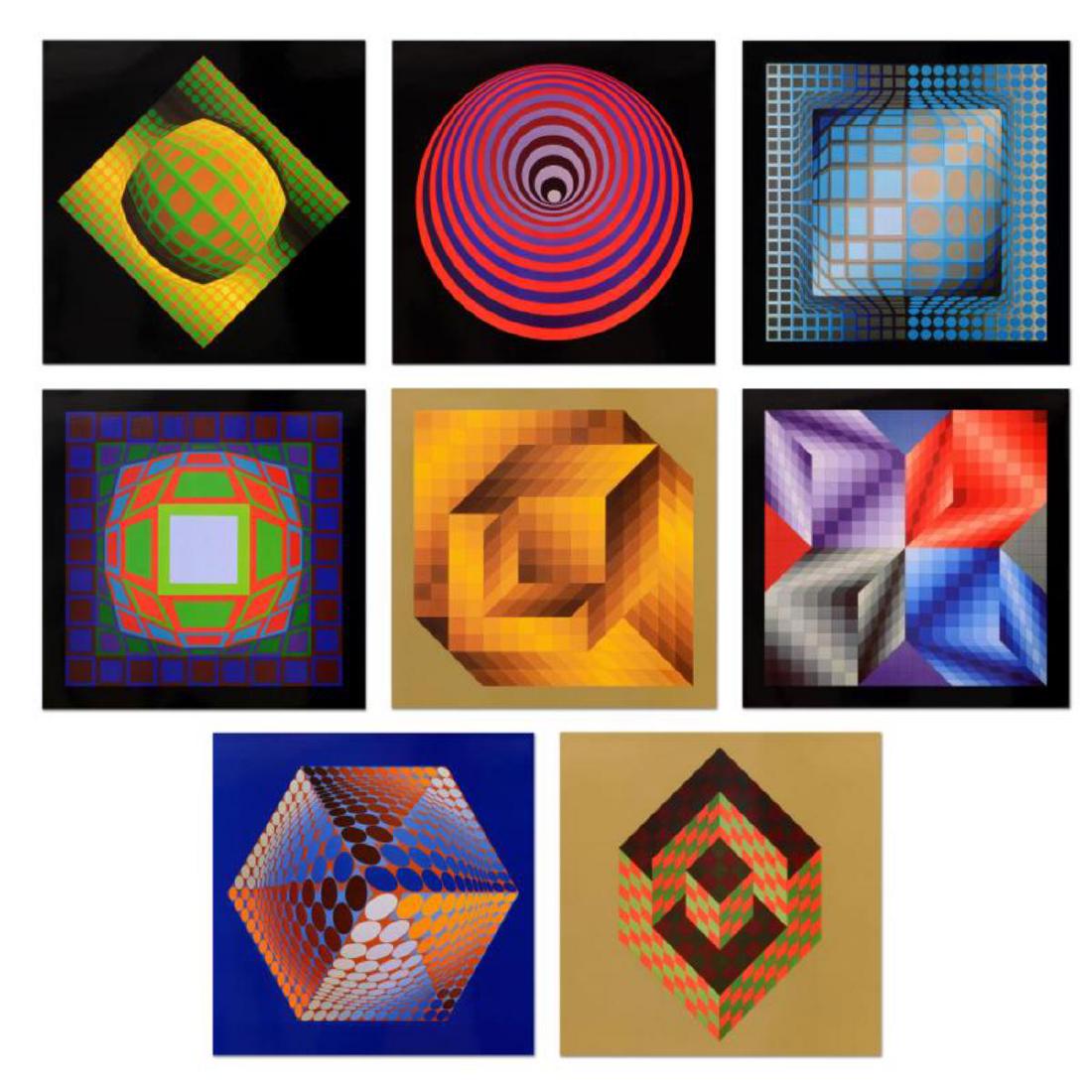 Victor Vasarely (1908-1997) - "Progressions 3 (1 of 3)