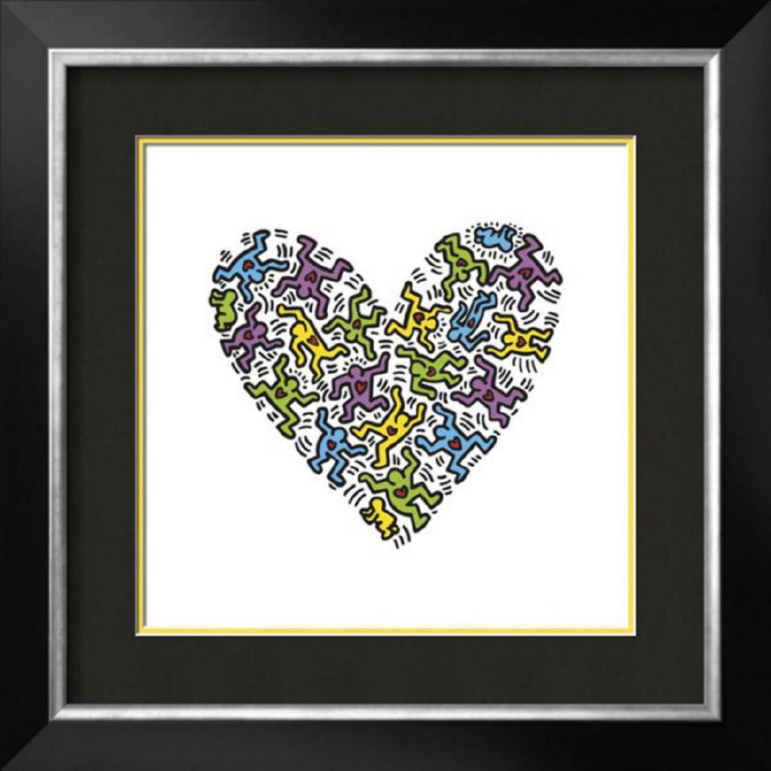 Keith Haring "Untitled, 1985 (heart)" Custom Framed (1 of 1)