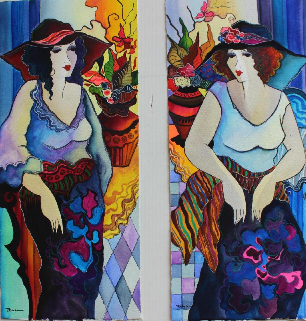 Patricia Govezensky- Set of Two Original Watercolors (1 of 4)