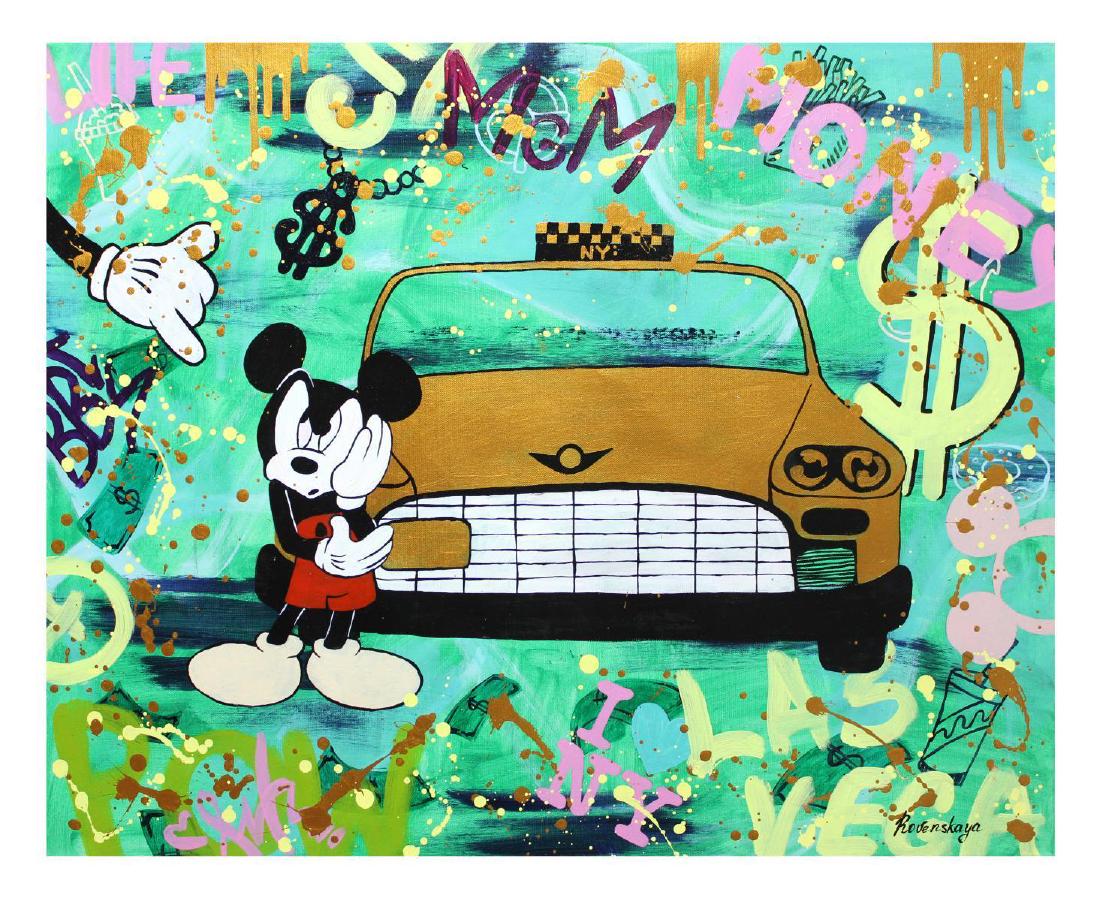 Nastya Rovenskaya- Original Oil on Canvas "NYC Taxi" (1 of 3)