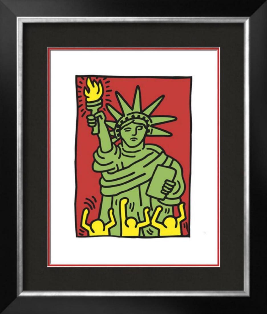 Keith Haring "Statue of Liberty, 1986" Custom Framed (1 of 1)