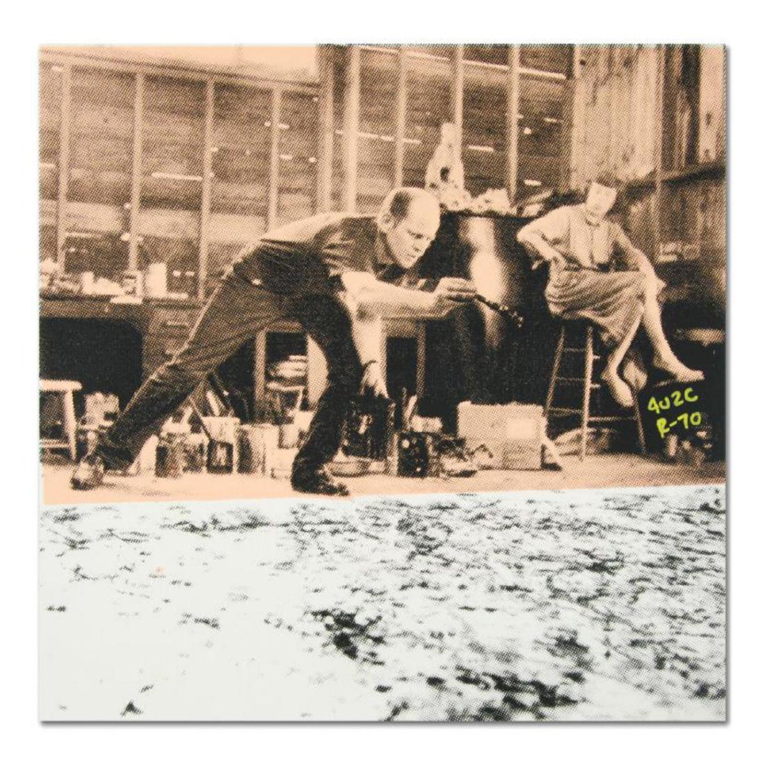 Ringo, "Jackson Pollock At Work" One-of-a-Kind: "Jackson Pollock at Work" is a one-of-a-kind hand-pulled silkscreen on canvas by Ringo. This piece is hand signed by the artist and comes from the Andy Warhol Legacy Series. Includes Certificate of Au