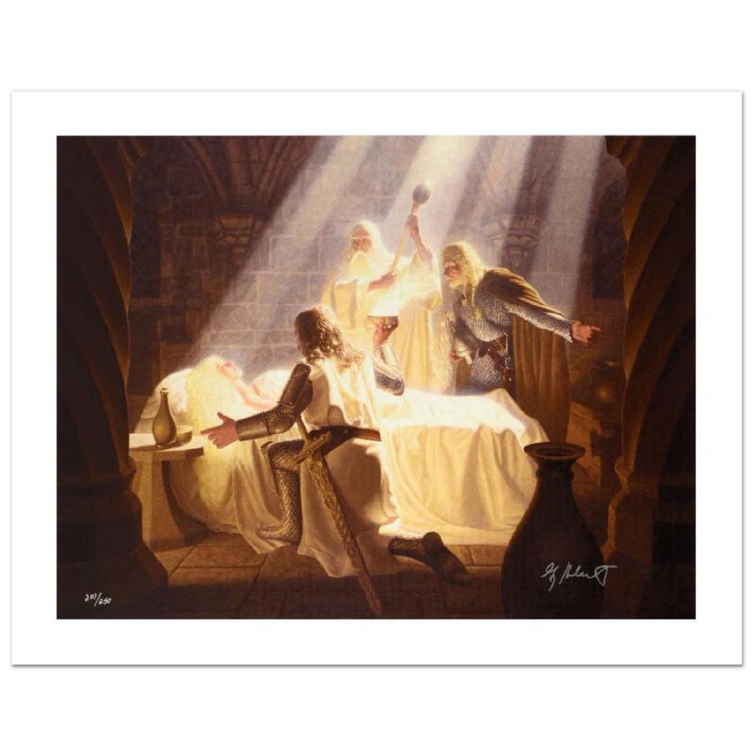 "The Healing Of Eowyn" Limited Edition Giclee on Canvas: Known world wide for their fantasy and science fiction illustrations, identical twin brothers Greg and Tim Hildebrandt created an abundance of fascinating artwork, most notably their illustration work
