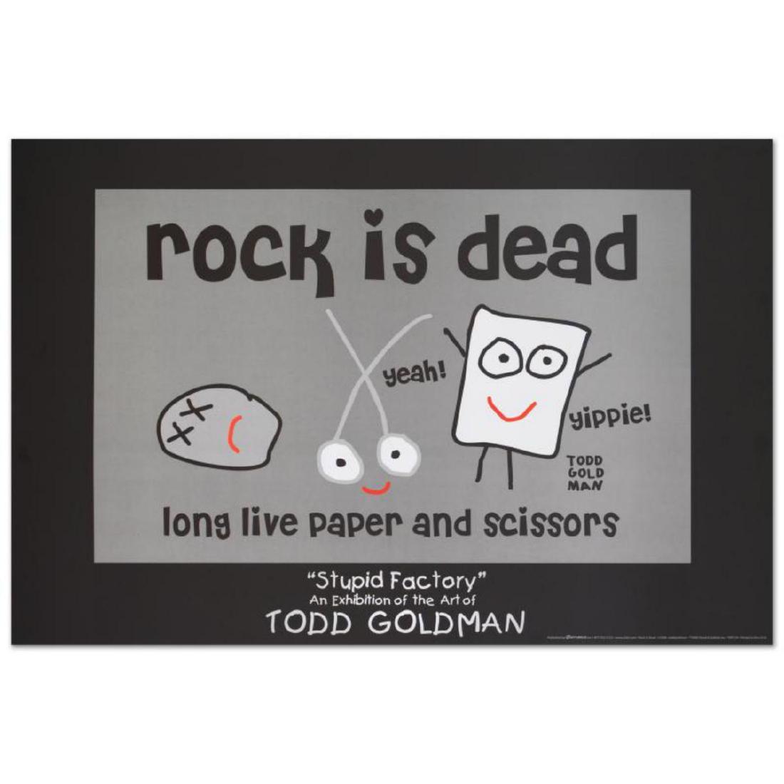 "Rock is Dead" Fine Art Litho Poster (36" x 24") by: "Rock is Dead" is a fine art litho poster by Todd Goldman! Measures approx. 36" x 24" (poster). Reference #: 205104.