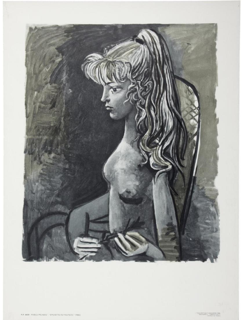 Pablo Picasso (1881-1973)- Offset Lithograph "Sylvette: Artist: Pablo Picasso (1881-1973). Medium: Offset Lithograph. Title: Sylvette Au Fauteuil. Size (Unframed): 26.5" x 21.5". Additional: Pablo Picasso (October 25th 1881 - April 8th 1973), also known as