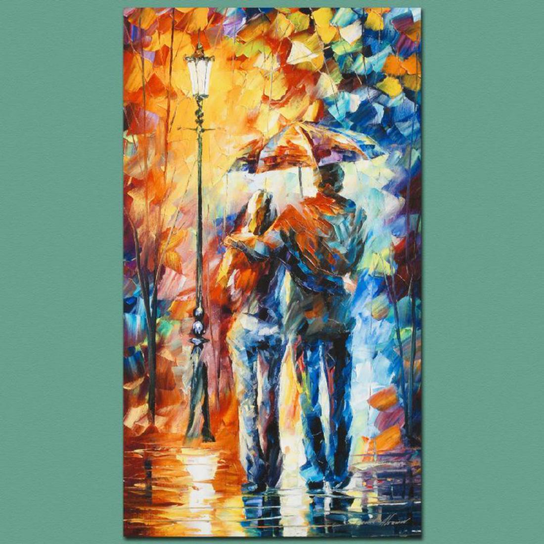 Leonid Afremov "Warmth" Limited Edition Giclee on: Leonid Afremov's masterful use of color and texture make his paintings unique collectibles that are sure to brighten any wall. "Warmth" is a limited edition giclee on canvas. The piece is numbered and