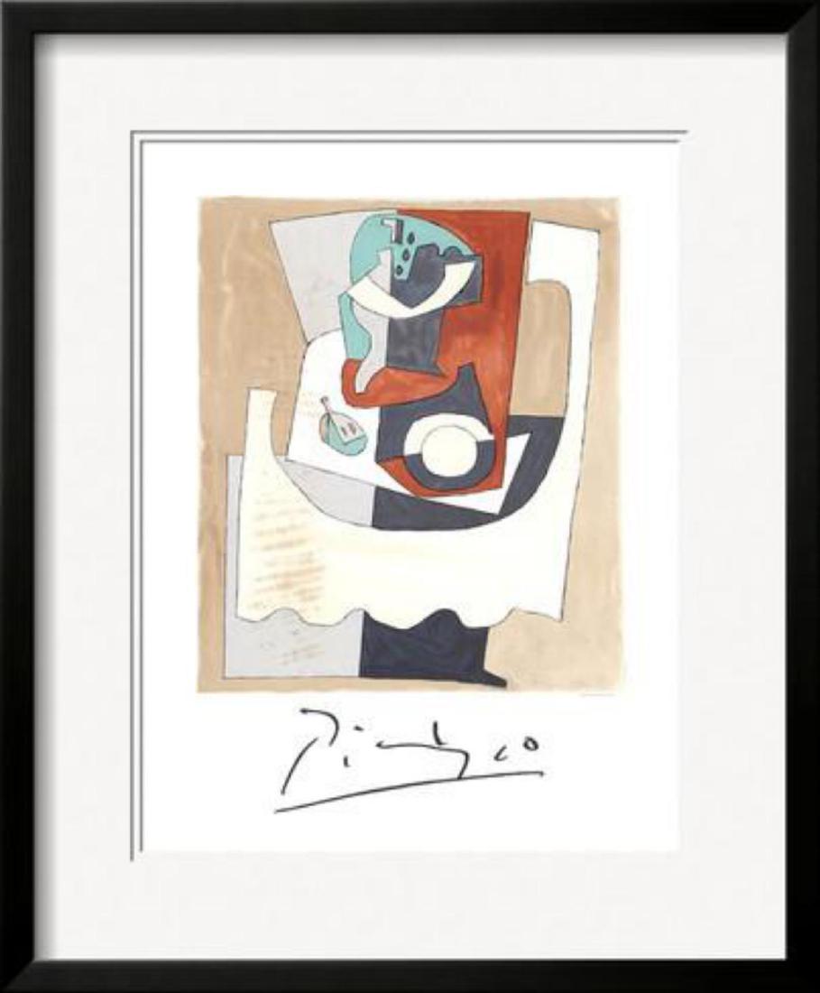 Pablo Picasso "Nature Morte au Gueridon et a: Artist: Pablo Picasso. Title: Nature Morte au Gueridon et a l'Assiette. Medium: Lithograph. Size: 33 x 40 inch. The works of art in this collection were selected from the personal collection inherited
