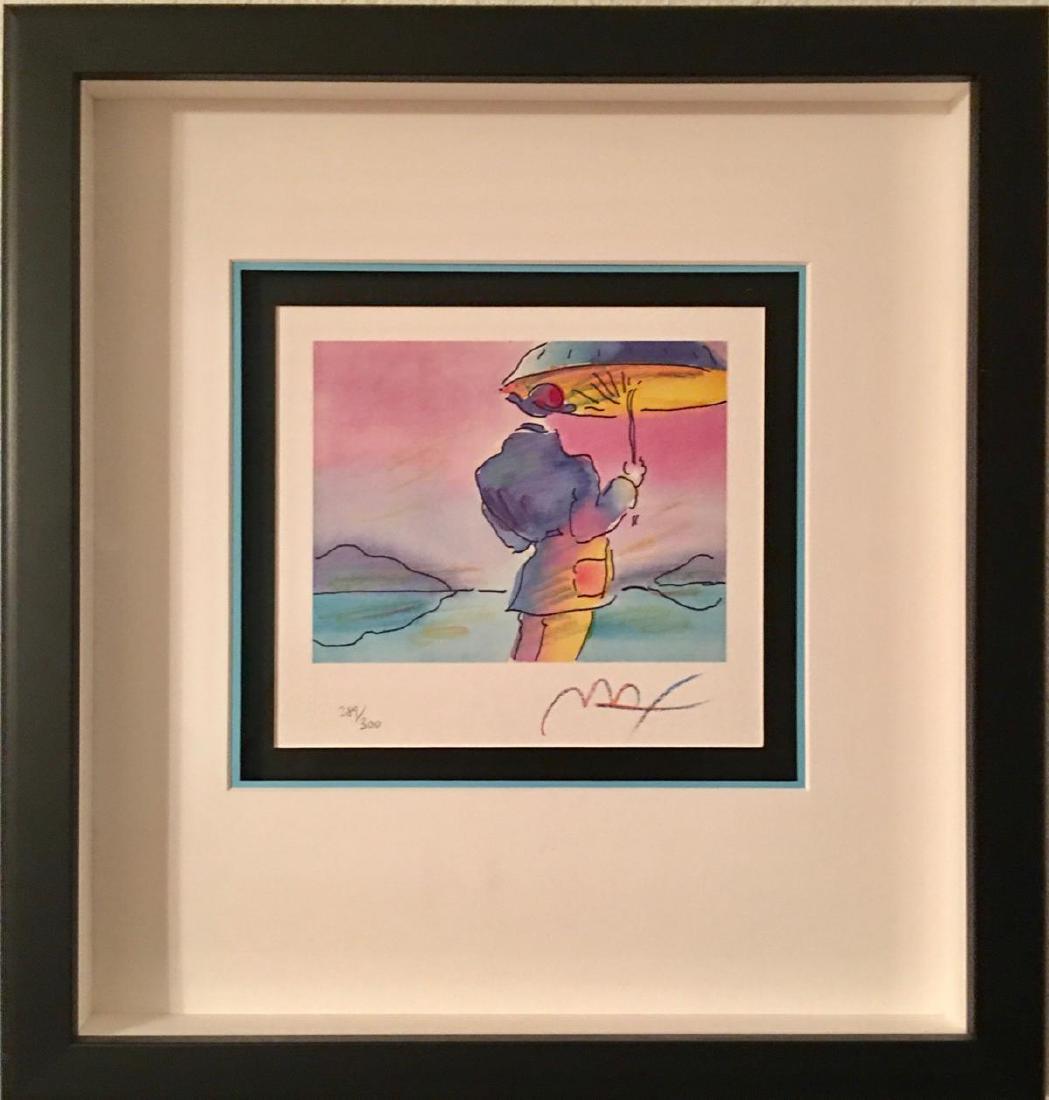 Peter Max Vintage Hand Signed and Numbered Lithograph: Artist: Peter Max. Medium: Vintage Hand Signed and Numbered Lithograph. Size: 20x20" Framed