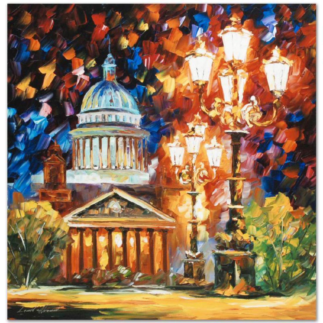Leonid Afremov "Twinkling of the Night" Limited Edition: Leonid Afremov's masterful use of color and texture make his paintings unique collectibles that are sure to brighten any wall. "Twinkling of the Night" is a limited edition giclee on canvas. The piece