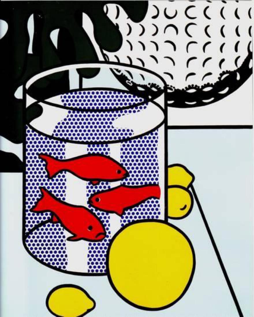 Roy Lichtenstein- Offset Lithograph "Still Life with: Artist: Roy Lichtenstein. Medium: Offset Lithograph. Title: Still Life with Goldfish Bowl. Size (Unframed): 10" x 8".