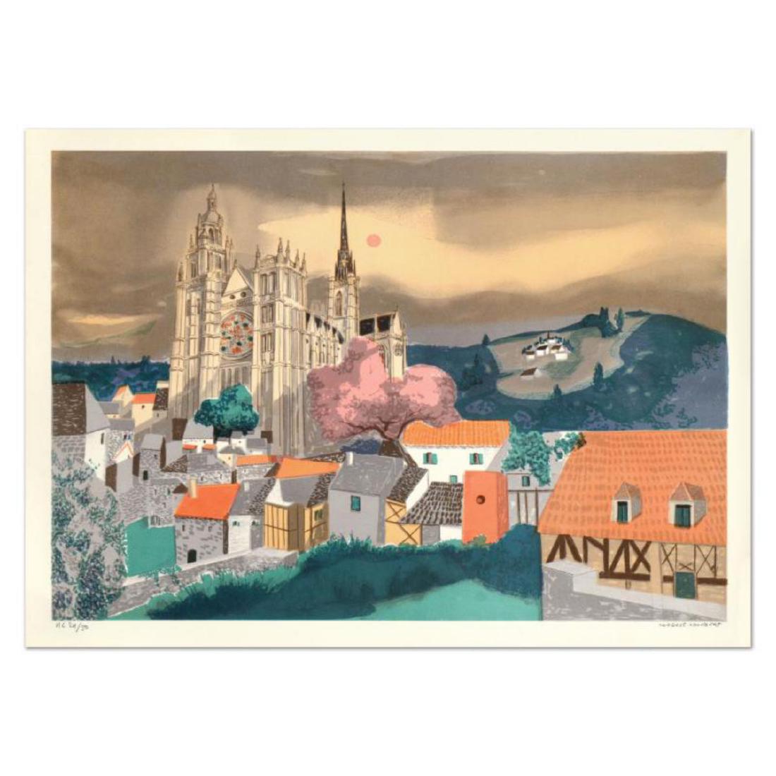 Georges Lambert (1919-1998), "Rouen" Limited Edition: "Rouen" is a limited edition lithograph on paper by Georges Lambert (1919-1998), numbered and hand signed by the artist! Measures approx. 29.5" x 21" (border). 27" x 19.5" (image). Reference #: 219482