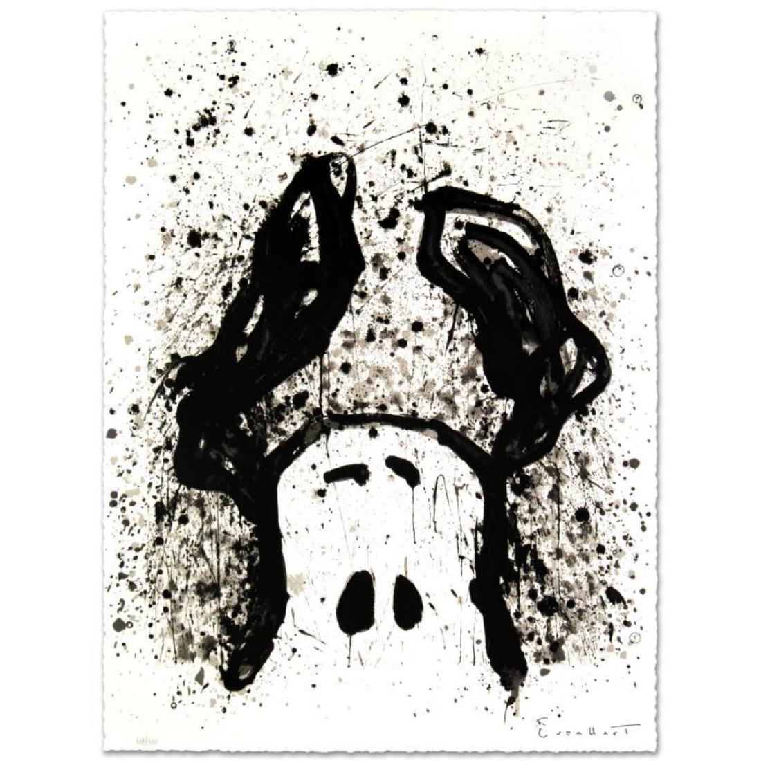 "Watchdog 12 O'Clock" Limited Edition Hand Pulled: "Watchdog 12 O'Clock" is a limited edition hand pulled original lithograph on museum quality deckle-edge paper, numbered and hand signed by Tom Everhart. This is one of the final Everhart editions to 