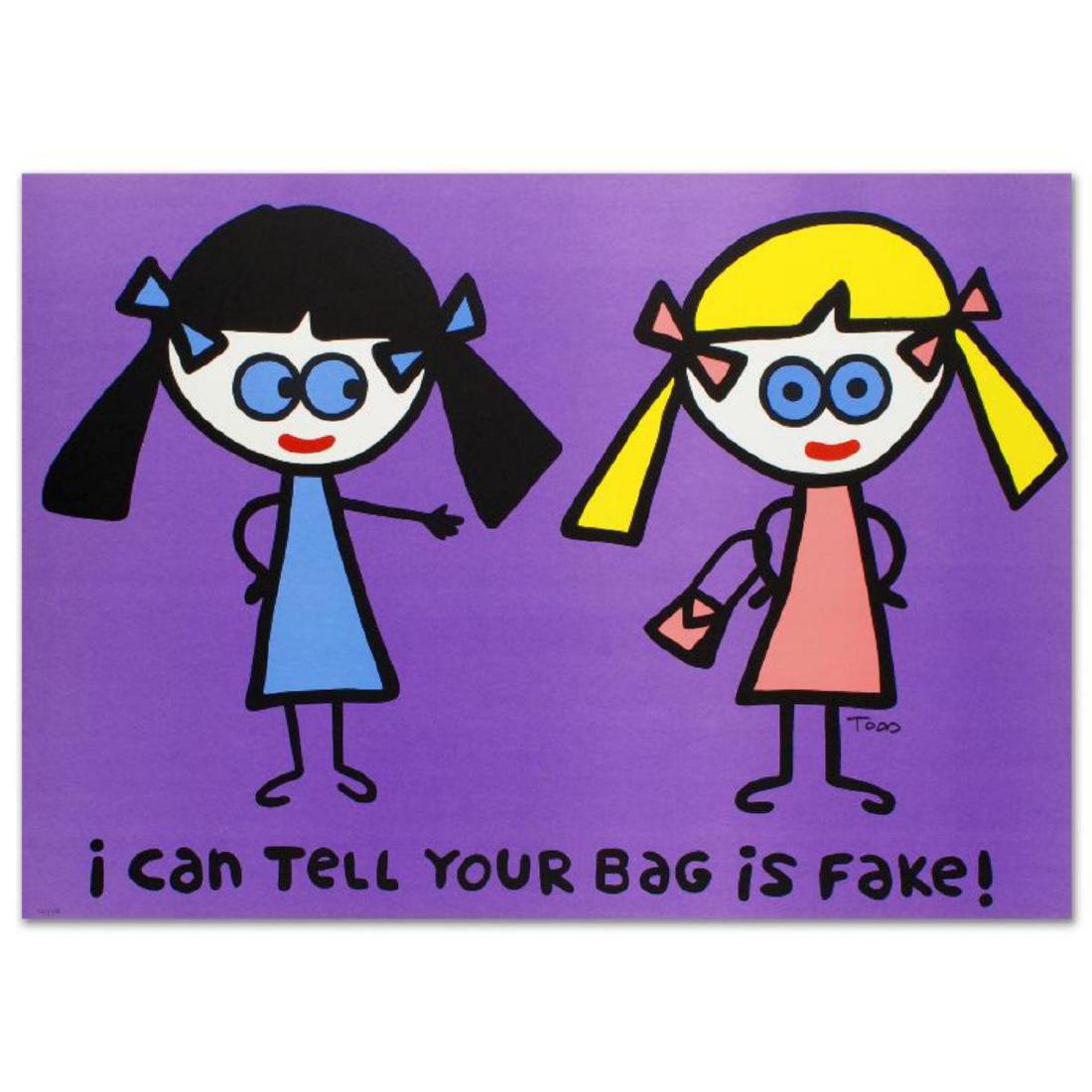 "I Can Tell Your Bag is Fake" Limited Edition: Pop artist Todd Goldman is known all across the globe for his whip-smart and wickedly funny puns and pictures! "I Can Tell Your Bag is Fake" is a limited edition lithograph on paper, numbered and hand