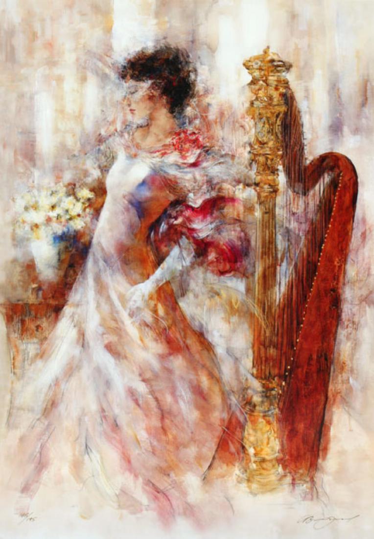 Gary Benfield "Sweet Music" Giclee on Canvas: Artist: Gary Benfield. Medium: Giclee on Canvas. Title: Sweet Music. Size: 32.25 x 22.25. Signed and numbered by the artist.