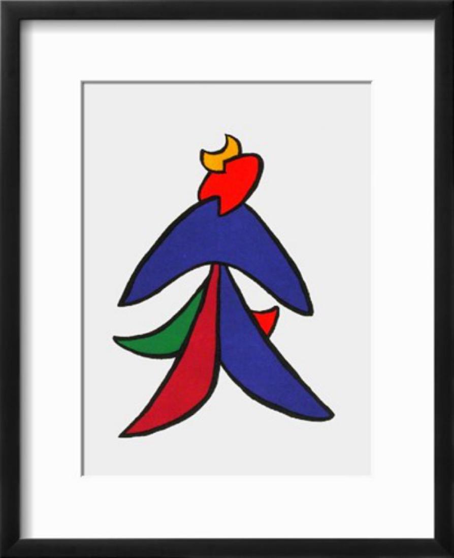 Alexander Calder "Derrier le Mirroir, no. 141: Stabiles: Artist: Alexander Calder. Title: Derrier le Mirroir, no. 141: Stabiles VII. Medium: Lithograph. Size: 17 x 21 inch. Certificate of authenticity is included. This print is a rare and collectable work o