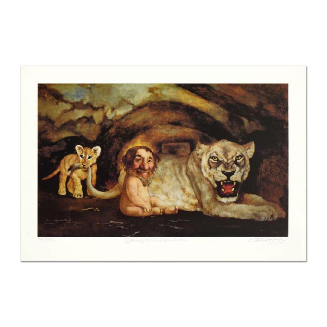 Charles Bragg (1931-2017), Limited Edition Lithograph,: "Daniel in the Lion's Den" is a limited edition lithograph on paper by Charles Bragg (1931-2017), numbered and hand signed by the artist! Measures approx. 23" x 16" (image). Reference #: 217940.