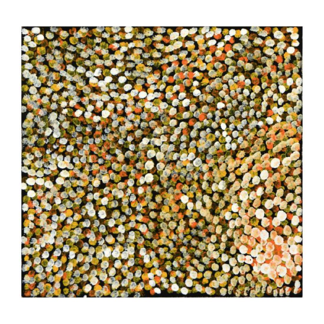 Margaret Turner Petyarre (1945-2008) - Original Acrylic: This piece is an original acrylic painting on linen by aboriginal artist, Margaret Turner Petyarre (1945-2008). As is tradition with Aboriginal art, they are not signed, but come with a photograph of 