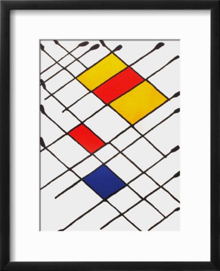 Alexander Calder "Derrier le Mirroir, no. 156: Damier": Artist: Alexander Calder. Title: Derrier le Mirroir, no. 156: Damier. Medium: Lithograph. Size: 17 x 21 inch. Certificate of authenticity is included. This print is a rare and collectable work of art.