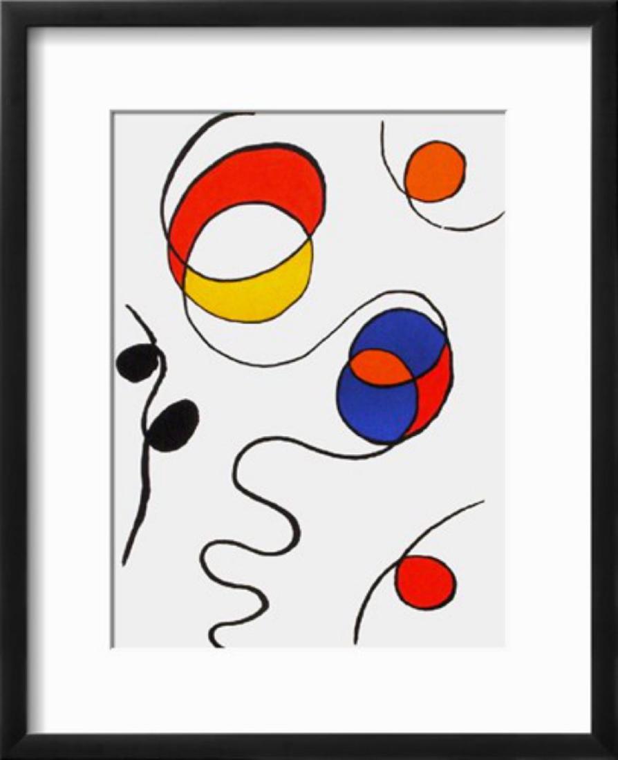 Alexander Calder "Derrier le Mirroir, no. 173:: Artist: Alexander Calder. Title: Derrier le Mirroir, no. 173: Composition II. Medium: Lithograph. Size: 17 x 21 inch. Certificate of authenticity is included. This print is a rare and collectable work