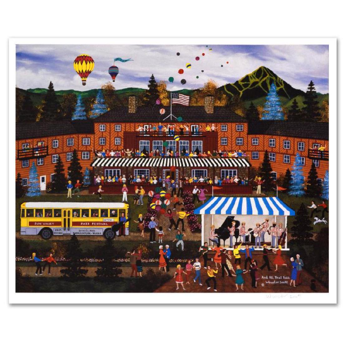 "And All that Jazz" Limited Edition Lithograph by Jane: Cozy, down-home images of a bygone era when life was simpler - this is the feeling captured in the creations of one of the world's most recognized artists. "And All that Jazz" is a limited edition lit