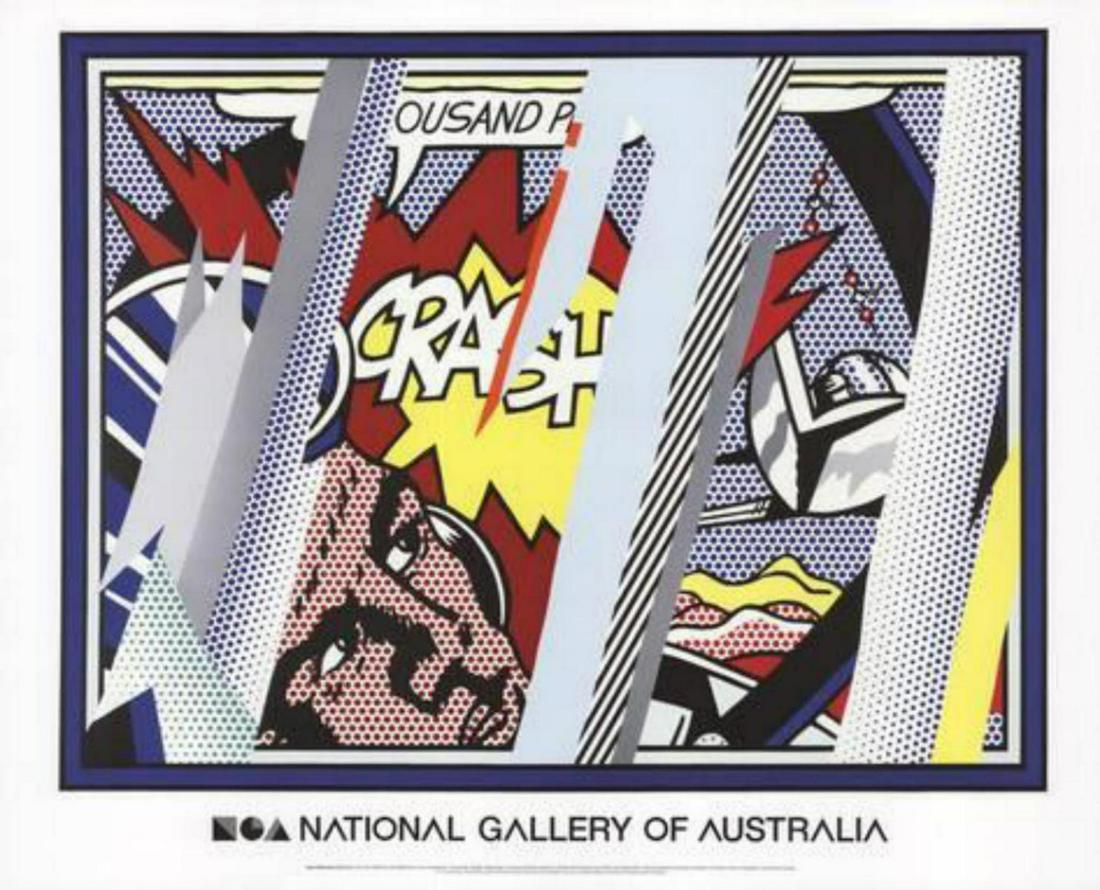 Roy Lichtenstein "Reflections on Crash" Offset: Artist: Roy Lichtenstein. Medium: Offset Lithograph. Title: Reflections on Crash. Not Framed. Size: 29 x 23".