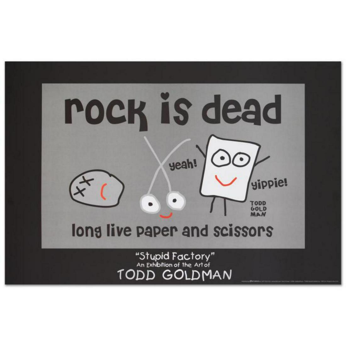 "Rock is Dead" Fine Art Litho Poster (36" x 24") by: "Rock is Dead" is a fine art litho poster by Todd Goldman! Measures approx. 36" x 24" (poster). Reference #: 205104.