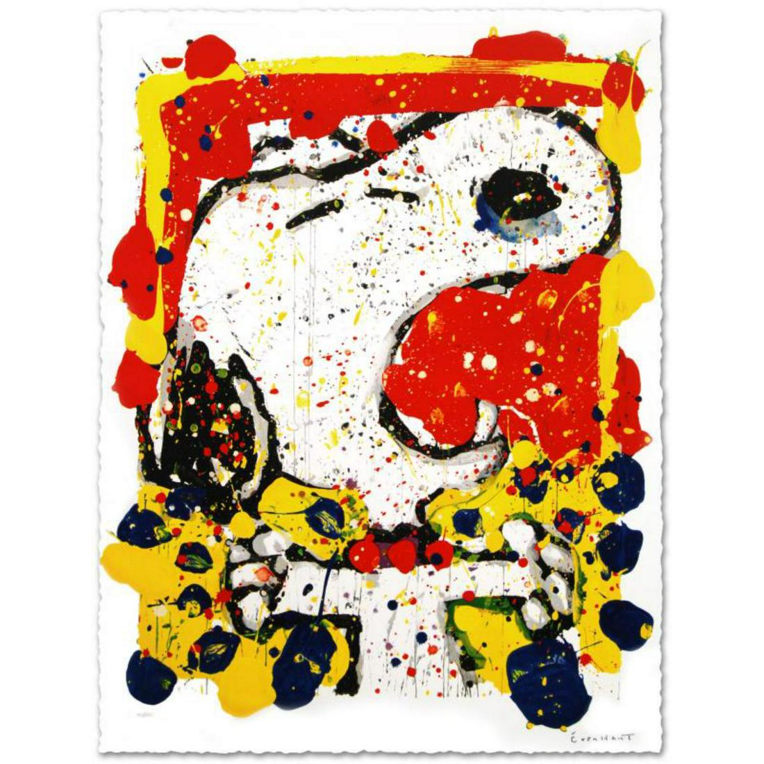 "Squeeze the Day-Friday" Limited Edition Hand Pulled: "Squeeze the Day-Friday" is a limited edition hand pulled original lithograph on museum quality deckle-edge paper, numbered and hand signed by Tom Everhart. This is one of the final Everhart editions 