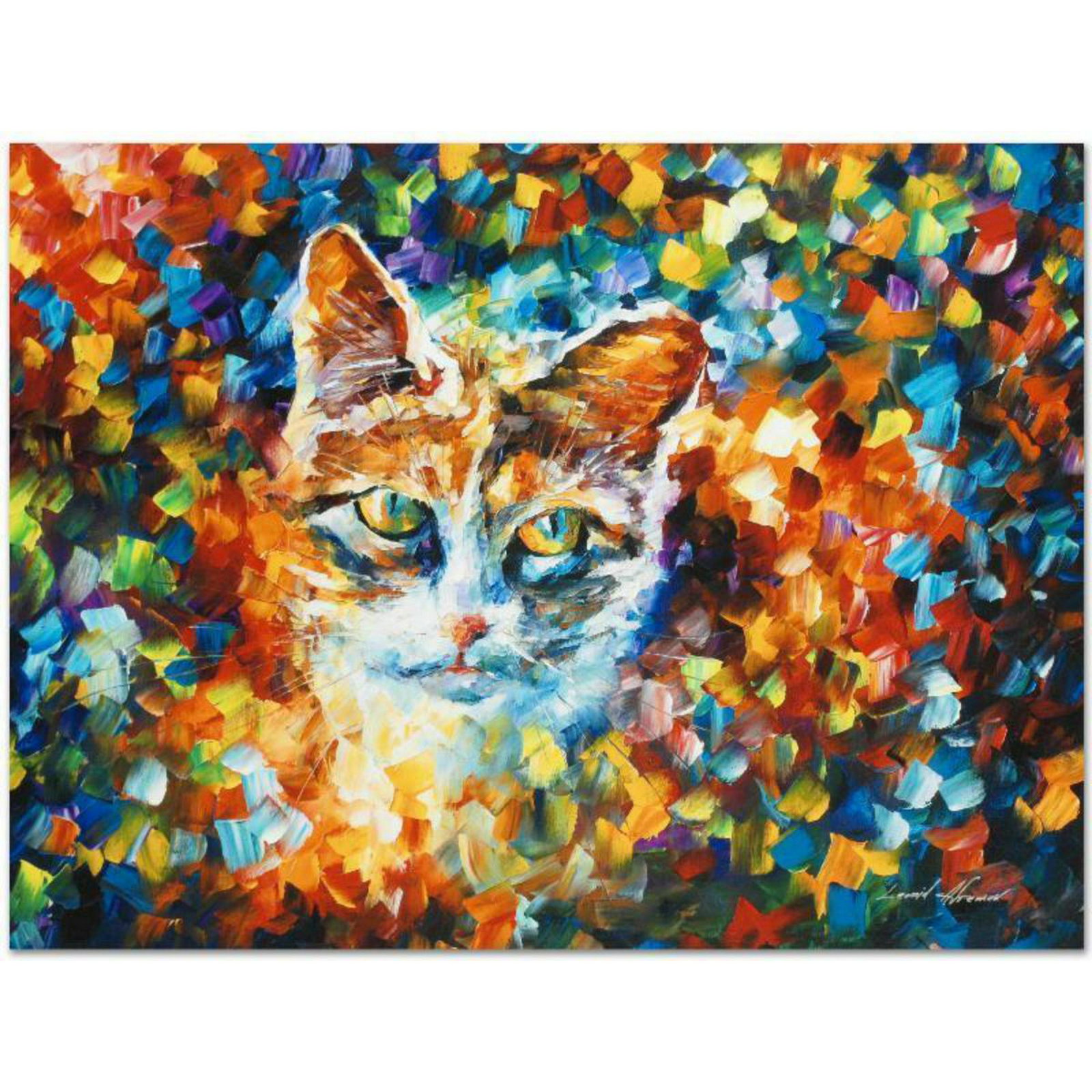 Leonid Afremov "Bright Eyes" Limited Edition Giclee on: Leonid Afremov's masterful use of color and texture make his paintings unique collectibles that are sure to brighten any wall. "Bright Eyes" is a limited edition giclee on canvas. The piece is numbere