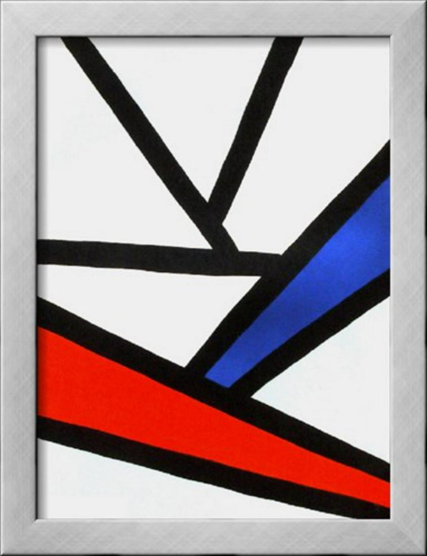 Alexander Calder "Derrier le Mirroir, no. 173:: Artist: Alexander Calder. Title: Derrier le Mirroir, no. 173: Composition III. Medium: Lithograph. Size: 13 x 17 inch. Certificate of authenticity is included. This print is a rare and collectable wor