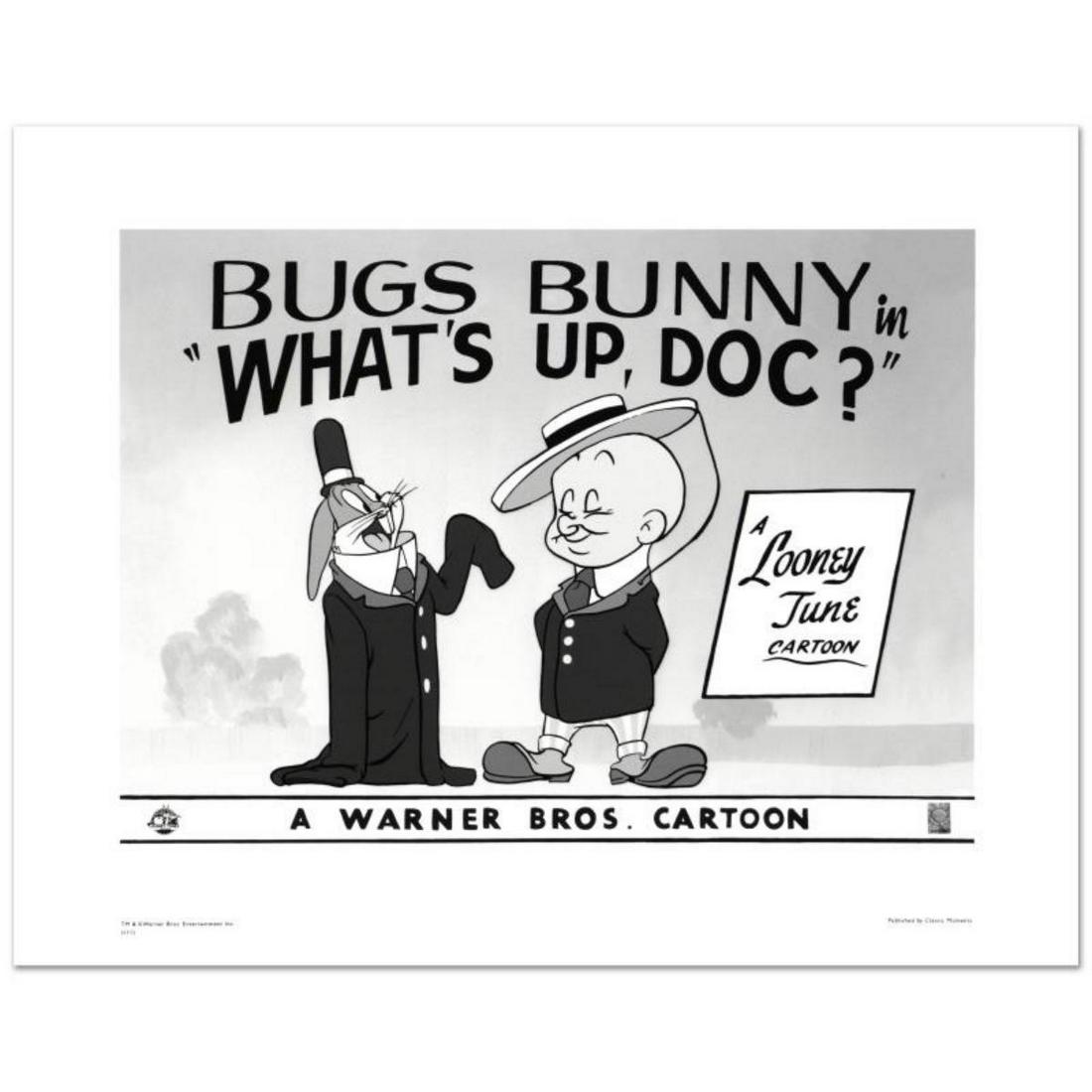 "What's Up Doc #2" Limited Edition Giclee from Warner: "What's Up Doc #2" is a limited edition giclee on paper from Warner Bros., numbered with hologram seal of Authenticity. This image was originally used as a "lobby card" displayed in theater lobbies to