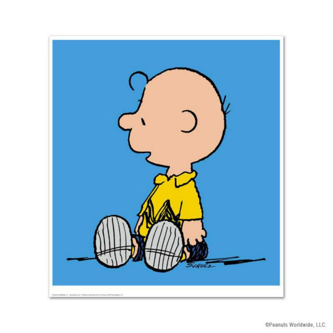 Peanuts, "Charlie Brown: Blue" Hand Numbered Limited: A vibrant and striking edition portraying the simple yet emotive art of Charles. M. Schulz, creator of PEANUTS . You'll love the color, it really POPS in person! It looks incredible on the wall and wi