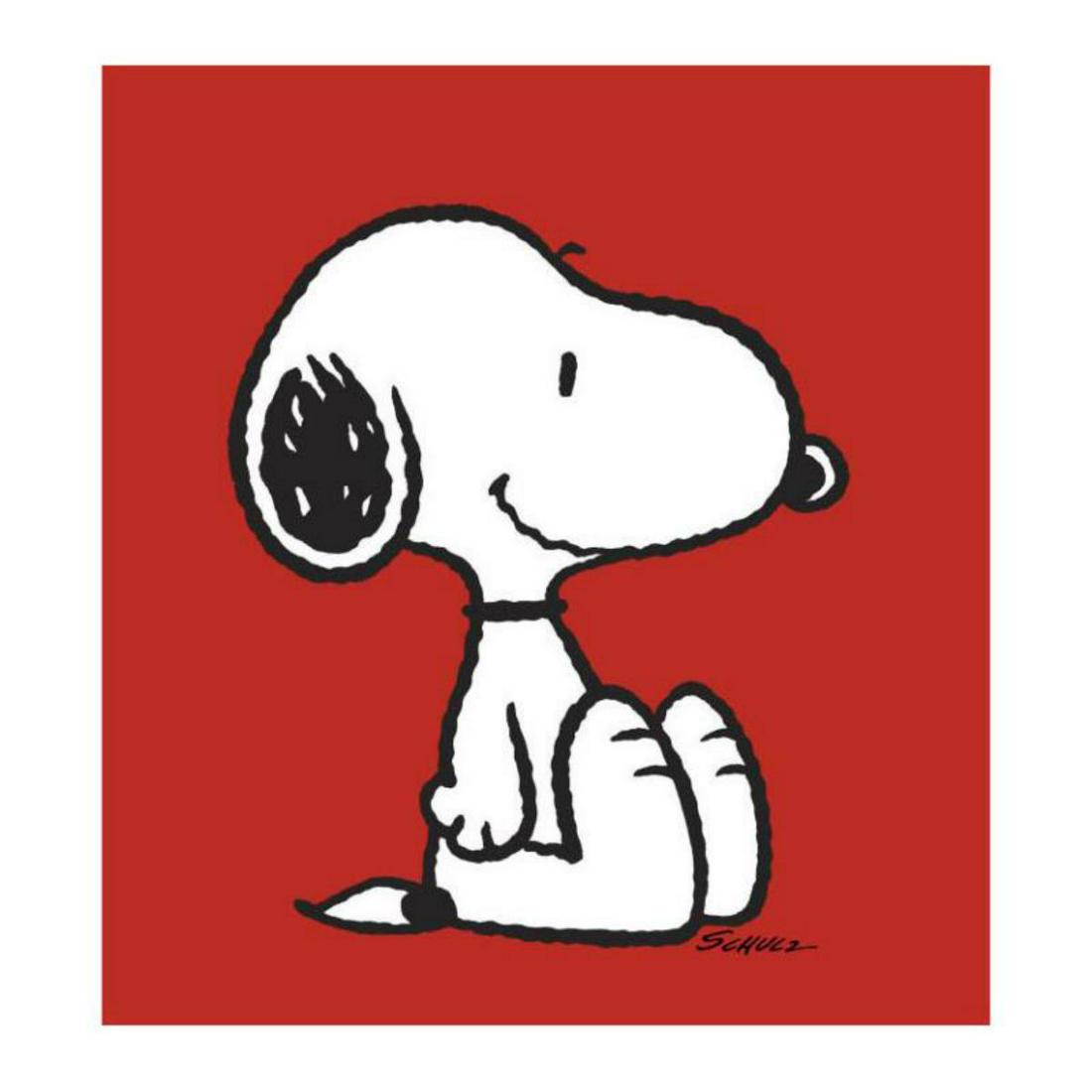 Peanuts, "Snoopy: Red" Hand Numbered Canvas (40"x44"): A vibrant and striking edition portraying the simple yet emotive art of Charles. M. Schulz, creator of PEANUTS . You'll love the color, it really POPS in person! It looks incredible on the wall and wi