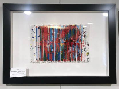 E.M. ZAX ONE OF KIND POLYMORPH "Homage to Robert: Artist: E.M. ZAX. Medium: ONE OF KIND POLYMORPH. Homage to Robert Indiana. Frame Size: 20 x 26“.