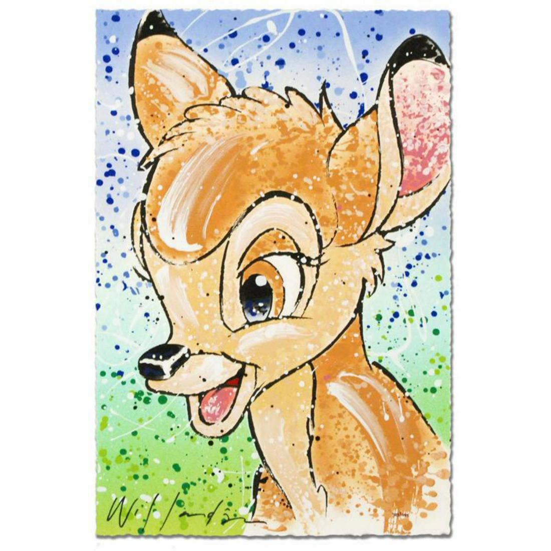 "Bambi the Buck Stops Here" Disney Limited Edition: With careful details, loyalty to original Disney creations, and a unique, personal flair, David Willardson's artwork is perfect for the casual fan or the avid collector. "Bambi the Buck Stops Here" is