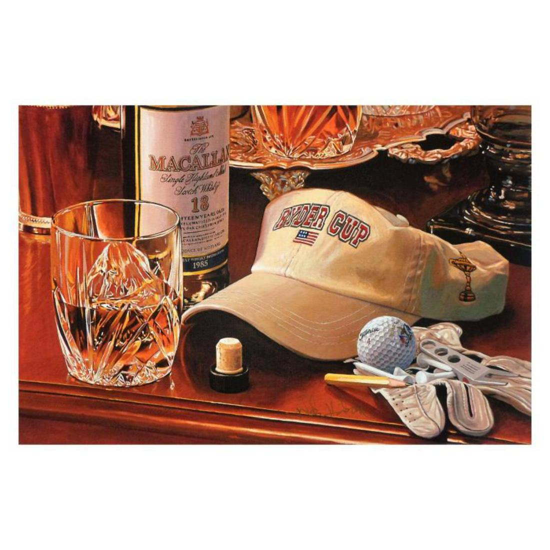 Nobu Haihara, "Ryder Cup" Limited Edition Canvas,: "Ryder Cup" is a numbered limited edition giclee on canvas by Nobu Hairara. It comes bearing the artist's authorized signature and with a Certificate of Authenticity. Measures approximately 16"x24" (i
