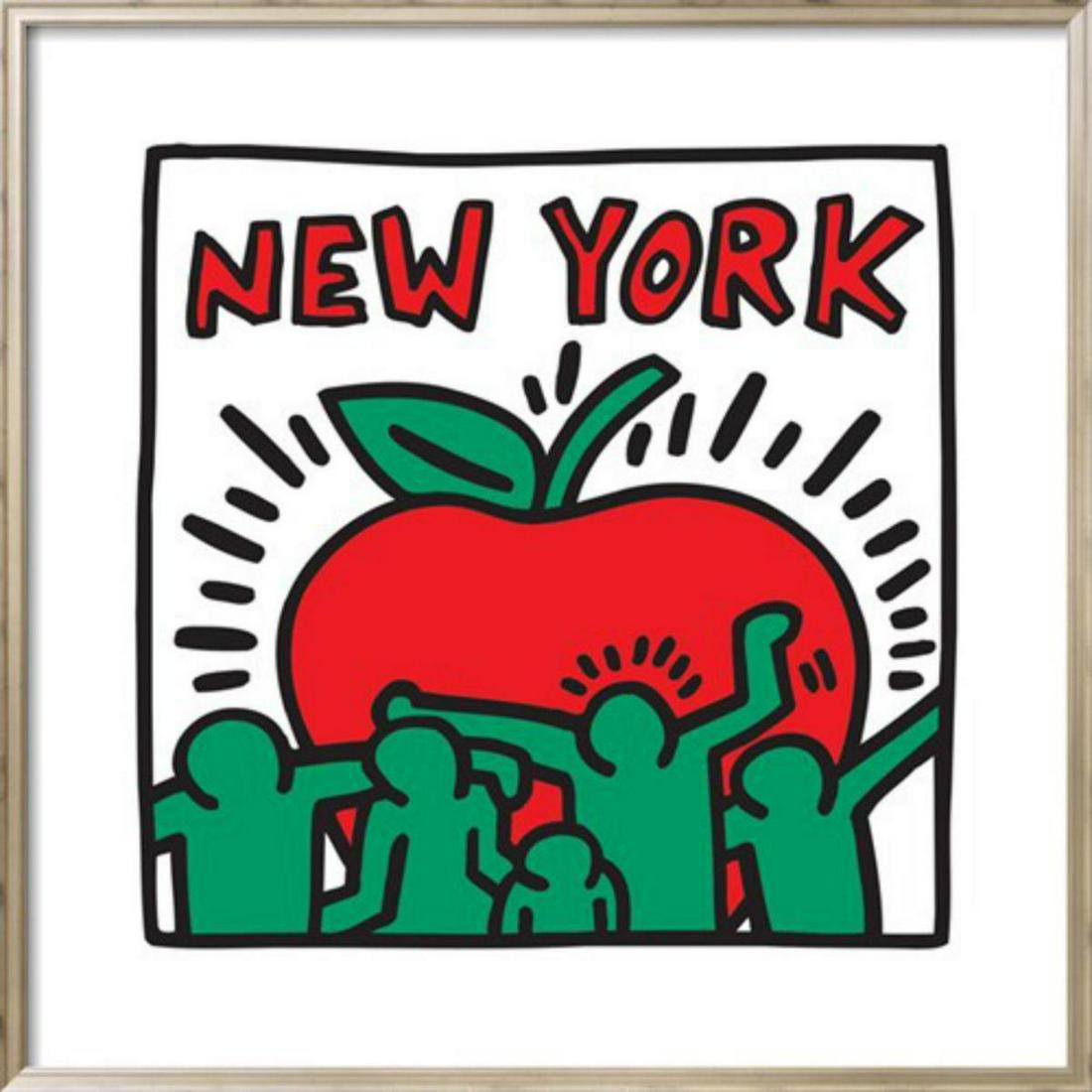Keith Haring "Untitled Pop Art - New York" Custom: Artist: Keith Haring. Medium: Giclee. Title: Untitled Pop Art - New York. Frame Size: 31 x 31 inch