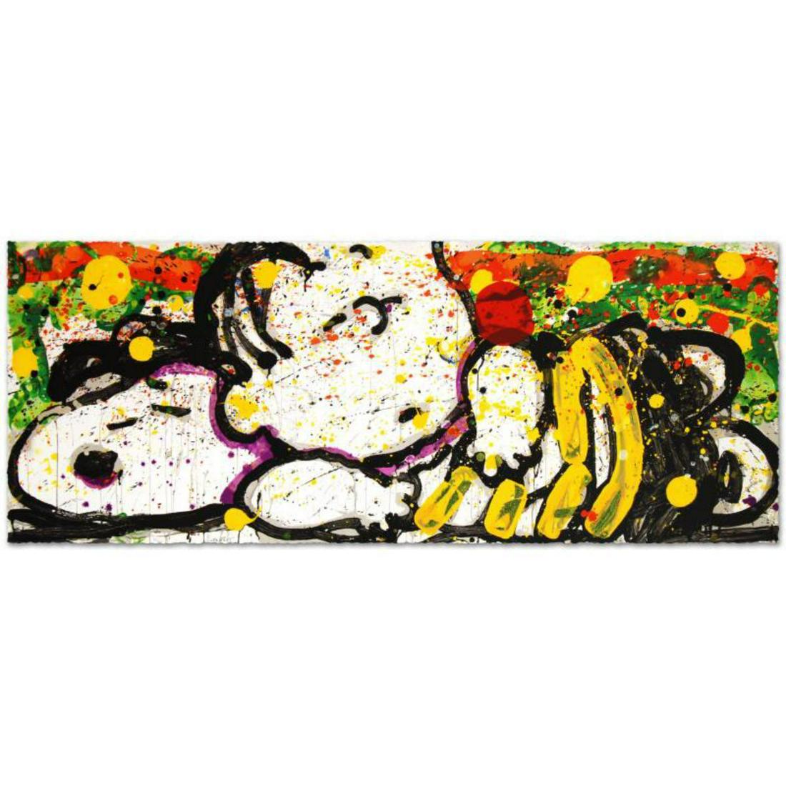 Tom Everhart- Hand Pulled Original Lithograph "Snooze: Artist: Tom Everhart. Medium: Hand Pulled Original Lithograph. Title: Snooze Alarm Boogie, 7:15 A.M.. Size (Unframed): 20" x 52". Certificate of Authenticity: Is included. Additional: Tom Everhart is 