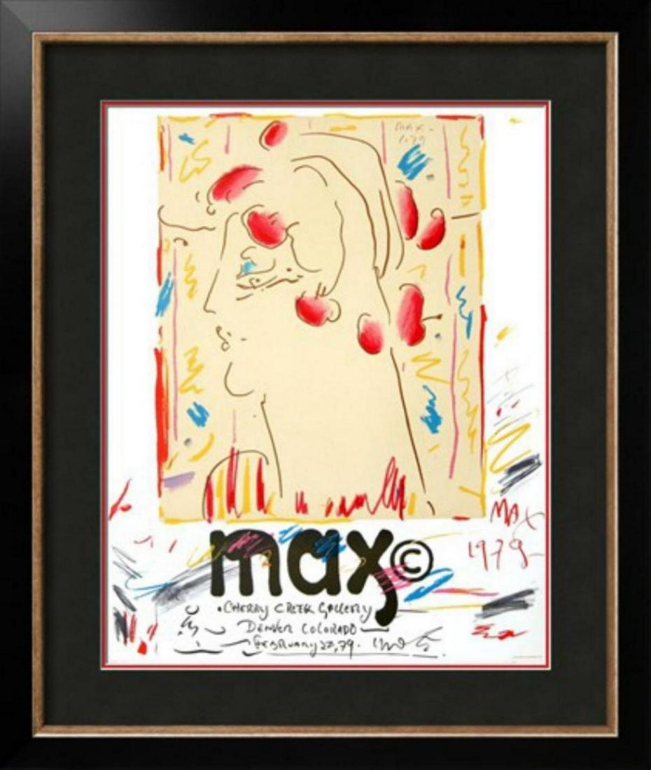 Peter Max "Cherry Creek Gallery, Colorado" Rare: Artist: Peter Max. Medium: Lithograph. Title: Cherry Creek Gallery, Colorado. Image Size: 22x28". Frame Size: 29.5x35.5".