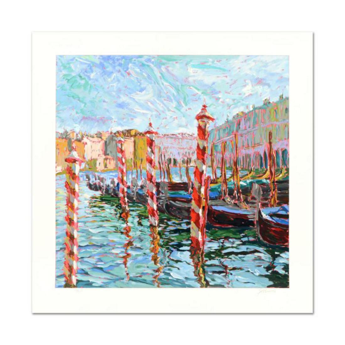Marco Sassone, "Bricole Rose" Limited Edition: "Bricole Rose" is a limited edition serigraph on paper by Marco Sassone, numbered and hand signed by the artist. Includes Letter of Authenticity. Measures approx. 29.5" x 29.5" (border), 24" x 24" (im