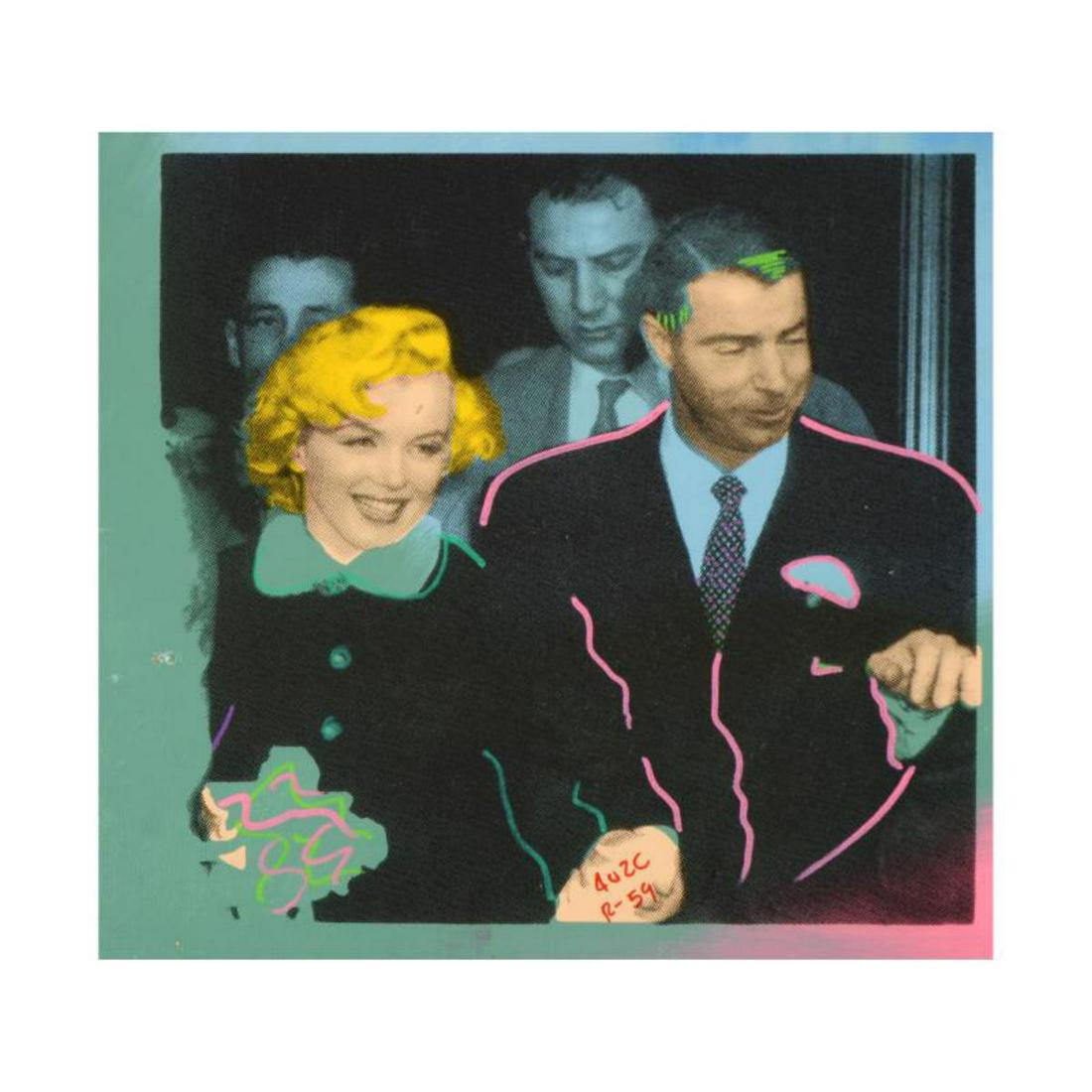 Ringo Daniel Funes, (Protege of Andy Warhol's: "Mr. and Mrs. DiMaggio" is a one-of-a-kind hand-pulled silkscreen and mixed media painting on canvas by Ringo Daniel Funes - protege of Andy Warhol's apprentice, Steve Kaufman. This piece is hand sign