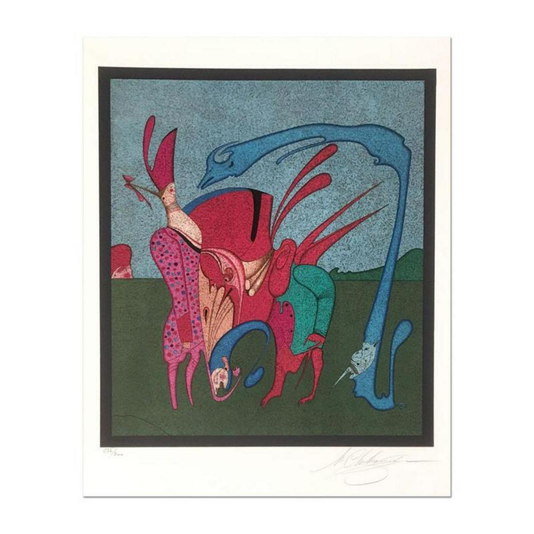 Mihail Chemiakin, Carnival Series: "Untitled 11": "Untitled 11" is a limited edition lithograph on paper from Mihail Chemiakin's Carnival Series, numbered and hand signed by the artist. Includes Certificate of Authenticity. Measures approx. 21" x 29.