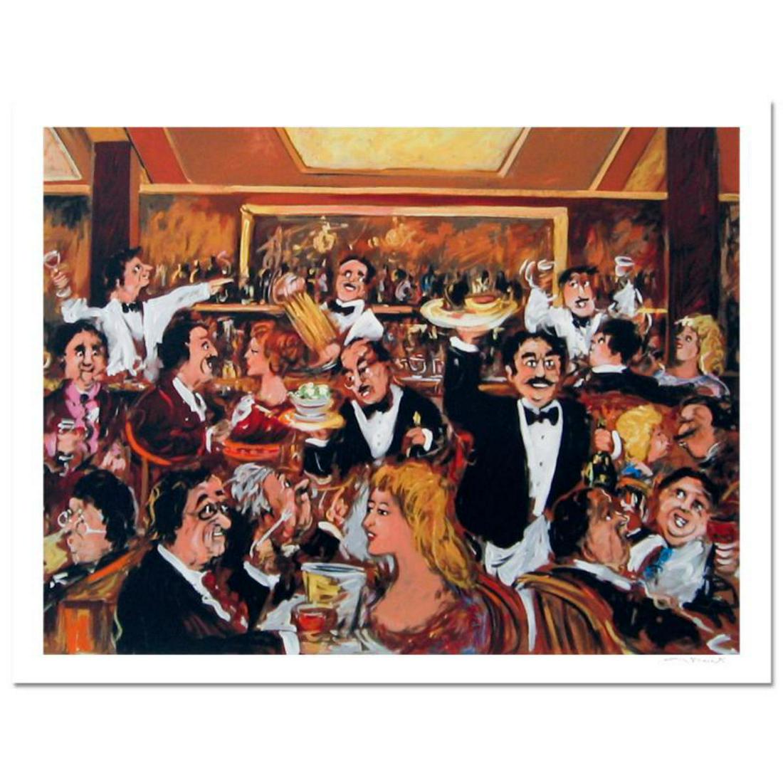 Guy Buffet, "Jojo's" Limited Edition Serigraph;: "Jojo's" is a limited edition serigraph on paper by Guy Buffet. It is numbered, hand-signed by the artist, and comes with a Certificate of Authenticity. Measures approx. 37" x 28" (image). Reference #