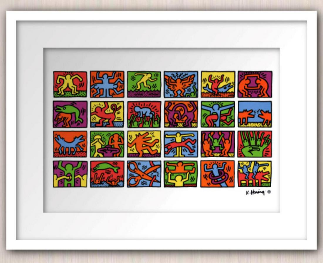 Keith Haring Original Lithograph on Paper 1989: Artist: Keith Haring. Medium: Original lithograph on paper from 1989. Paper size 20 x 28â€œ. Frame size: 30 x 38â€œ.