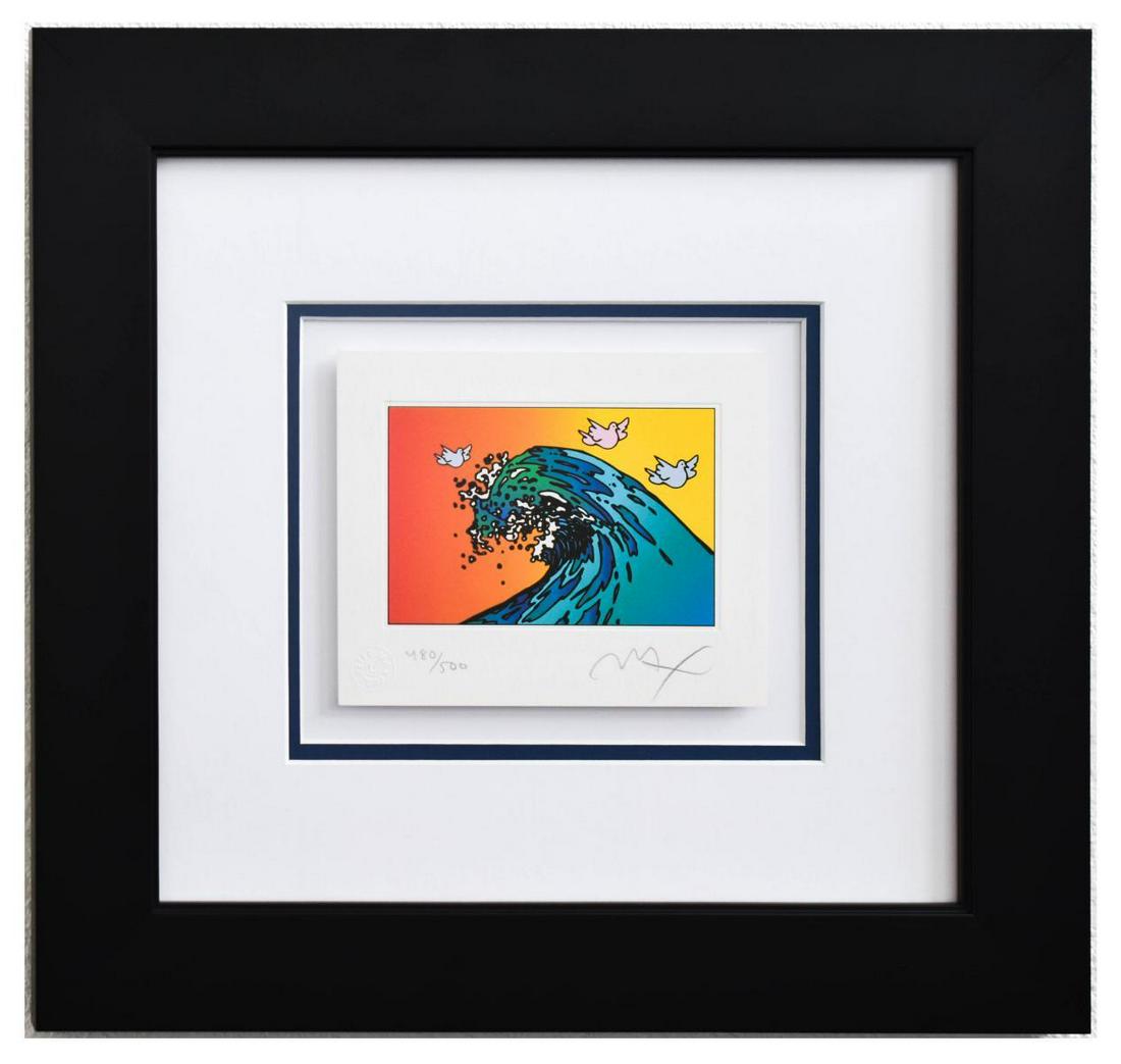 Peter Max- Original Lithograph "Protect Our Planet Ver.: Artist: Peter Max. Medium: Original Lithograph. Title: Protect Our Planet Ver. I. Size (Unframed): 5" x 6". Limited Edition: Numbered 480/500. Certificate of Authenticity: From Peter Max Studio. Addit