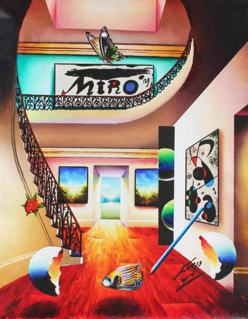 Ferjo "MIRO" Giclee on Canvas: Artist: Ferjo. Medium: Giclee on Canvas. Title: MIRO. Size: 11" x 9". Signed and numbered by the artist.