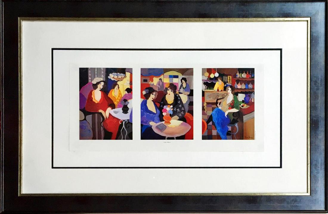 Itzchak Tarkay Print Custom Framed: Artist: Itzchak Tarkay. Medium: Print. Custom Framed Size: 26x39"