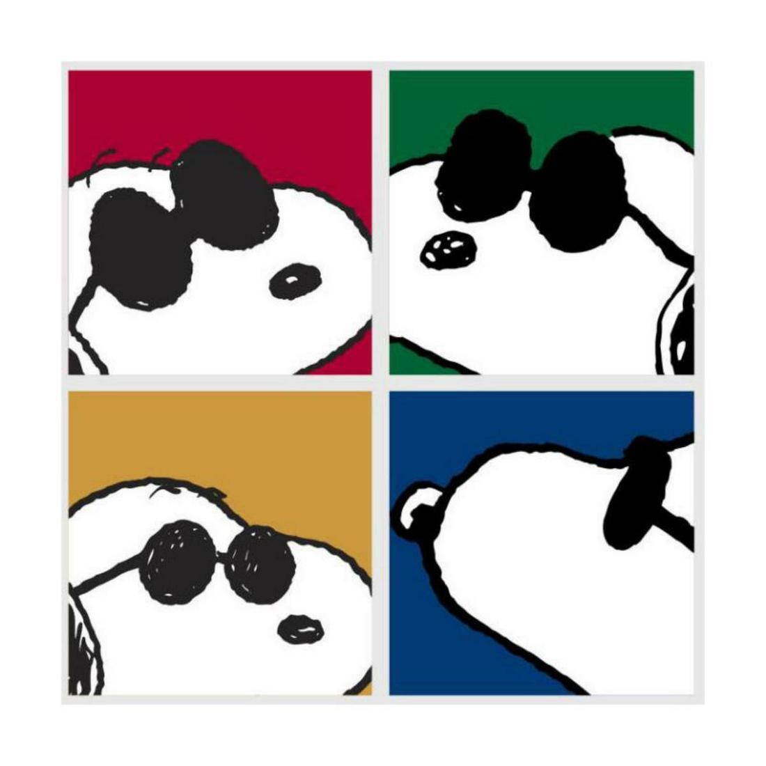 Peanuts, "Snoopy: Faces" Hand Numbered Canvas (40"x44"): A vibrant and striking edition portraying the simple yet emotive art of Charles. M. Schulz, creator of PEANUTS . You'll love the color, it really POPS in person! It looks incredible on the wall and wi
